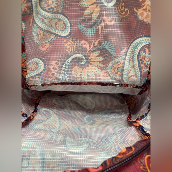NEW Vera Bradley Packable Large Campus Backpack Paisley Jamboree Red - Picture 6 of 9